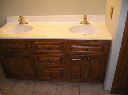 Oak Double Sink Vanity