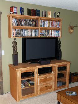 Maple TV Stand and DVD Shelf