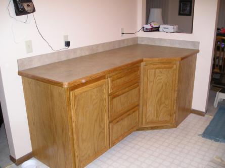 Oak Kitchen Cabinets with lazy susan