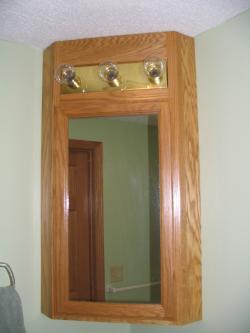 Corner Medicine Cabinet w Light