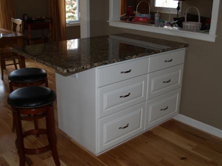 White Island with Large Drawers