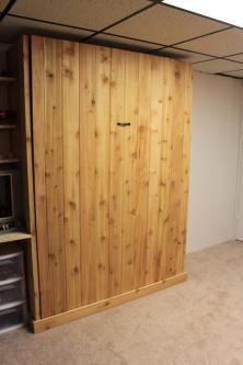 Cedar Full Sized Murphy Bed Closed